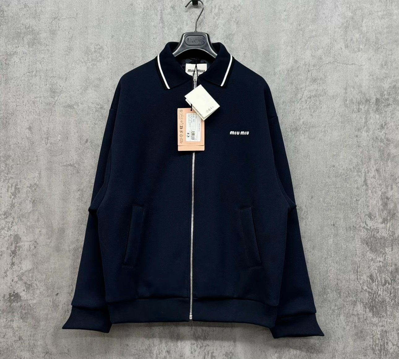 Miu Miu Miu Miu Embroidered Logo Zip Jacket Size 40 Size US XXS / EU 40 - 2 Thumbnail
