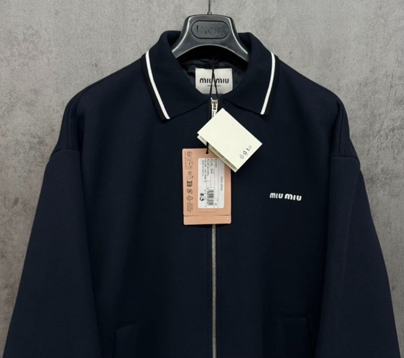Miu Miu Miu Miu Embroidered Logo Zip Jacket Size 40 Size US XXS / EU 40 - 4 Thumbnail