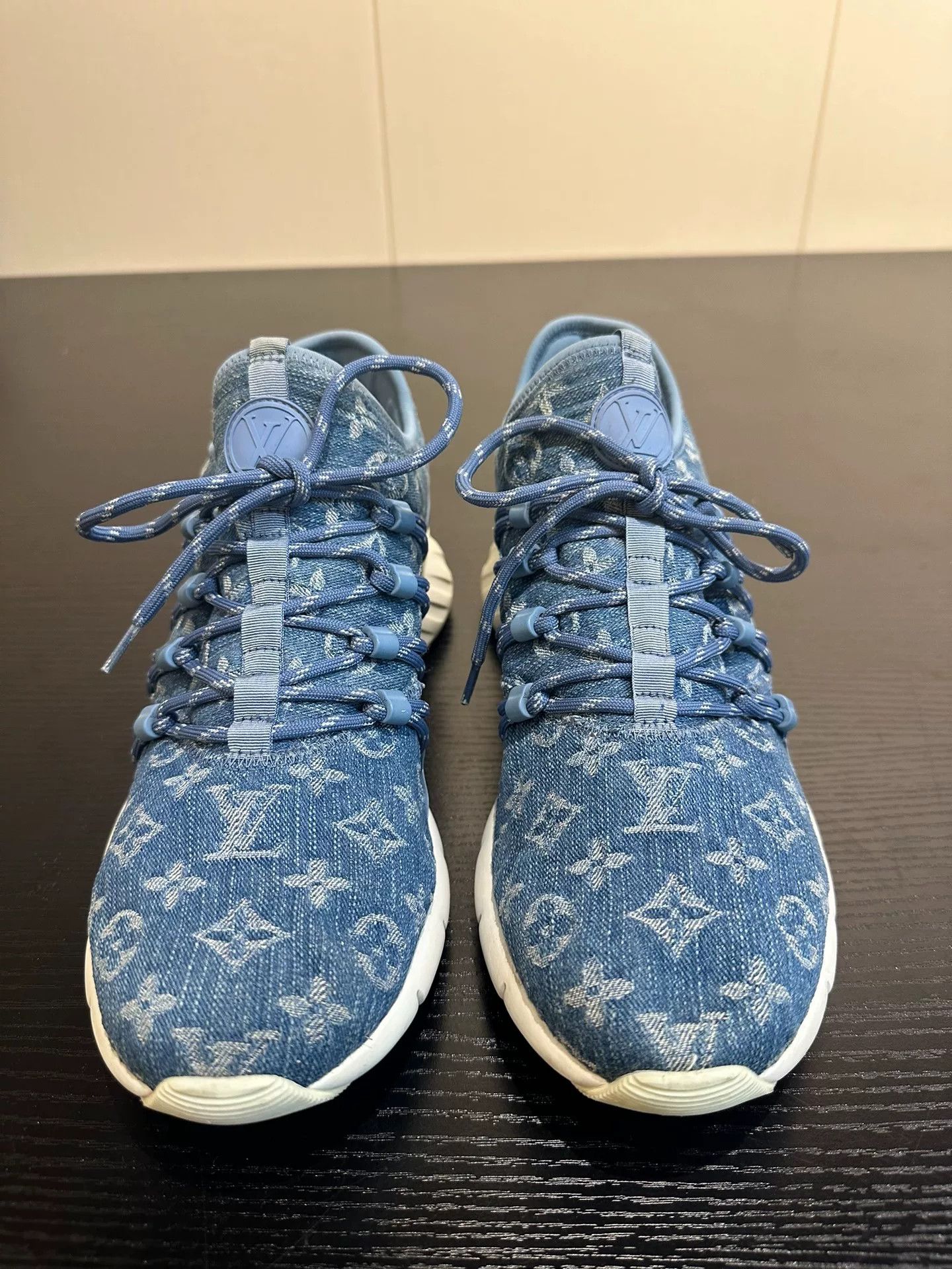 Louis Vuitton Louis Vuitton Monogram Denim Fastlane Sneakers 7.5 Size US 8.5 / EU 41-42 - 3 Thumbnail