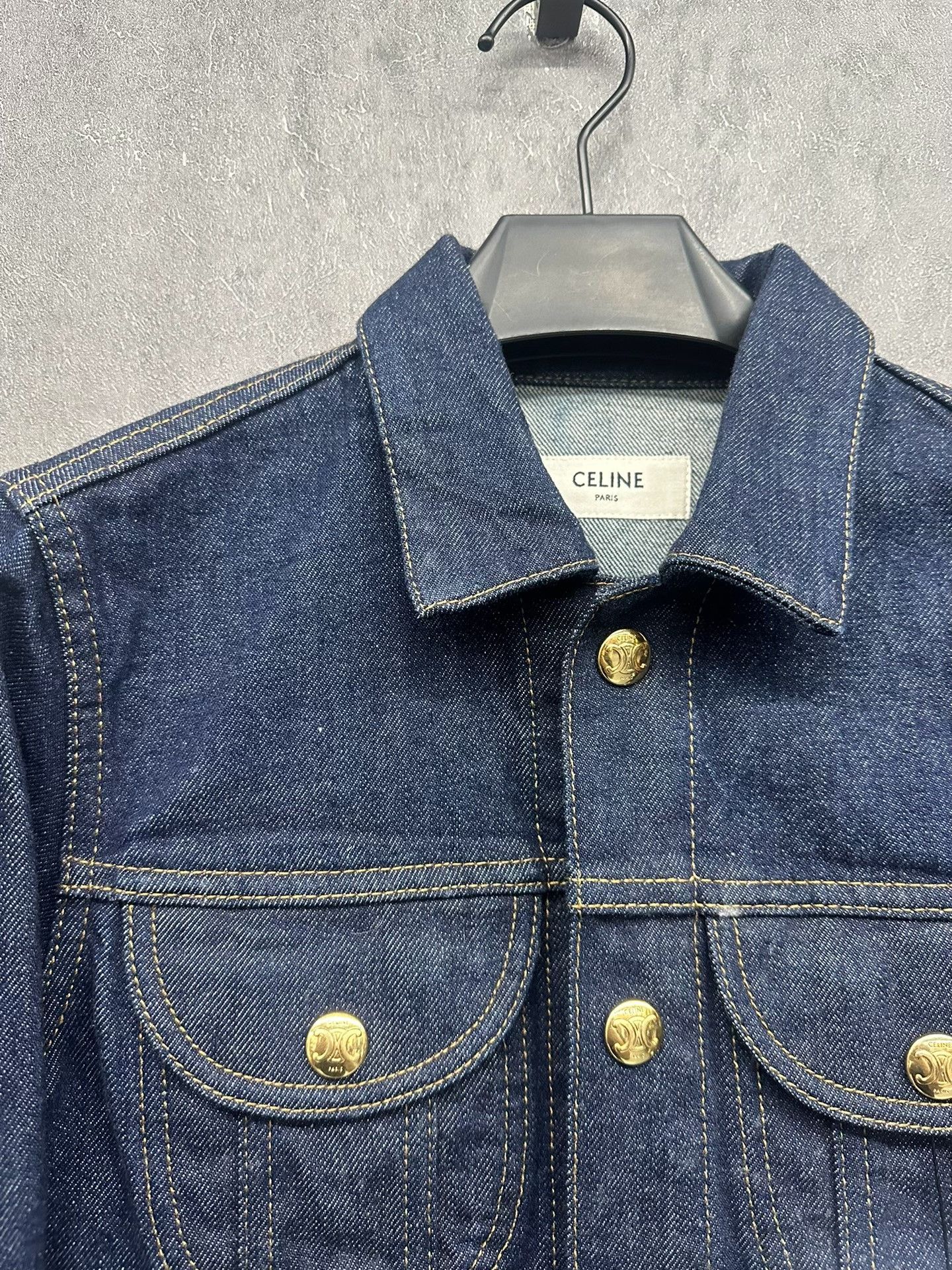 Celine Celine Gold Button Denim Jacket XS Size XS / US 0-2 / IT 36-38 - 3 Thumbnail