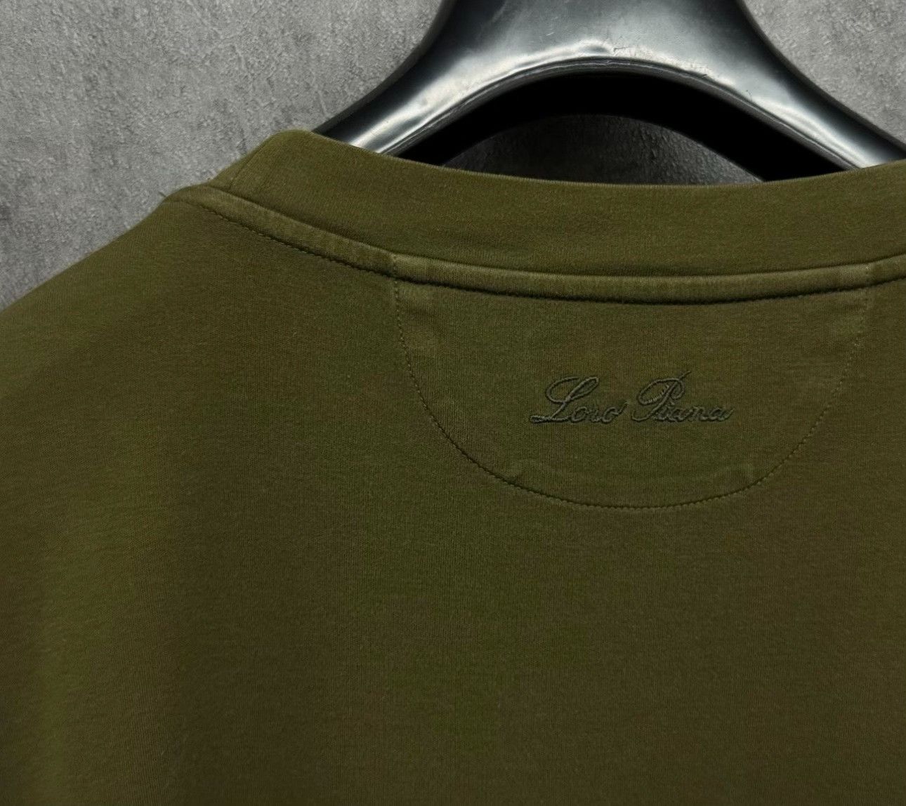 Loro Piana Loro Piana Logo Embroidered Cotton T-Shirt XXL Size US XXL / EU 58 / 5 - 4 Thumbnail