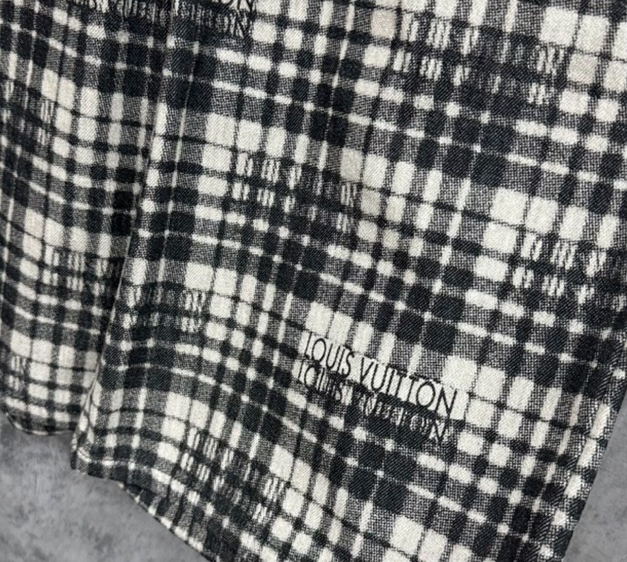 Louis Vuitton Louis Vuitton Embroidered Check Denim Shorts 30 Size US 30 / EU 46 - 4 Thumbnail
