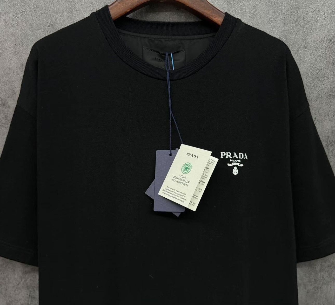 Prada Prada Nylon Trim Logo T-Shirt Size L Size US L / EU 52-54 / 3 - 3 Thumbnail