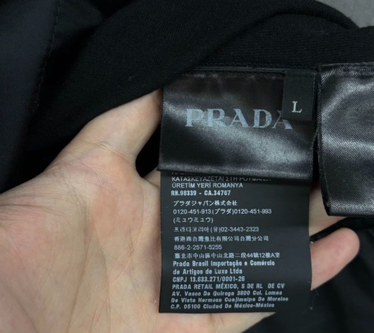 Prada Prada Nylon Trim Logo T-Shirt Size L Size US L / EU 52-54 / 3 - 5 Thumbnail
