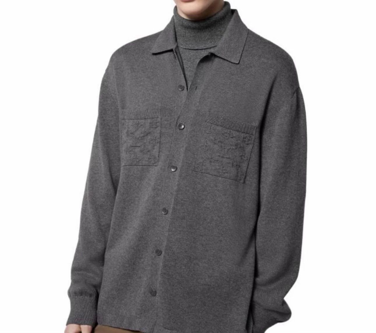 Louis Vuitton Louis Vuitton Monogram Embroidered Knit Shirt Jacket S Size US S / EU 44-46 / 1 - 3 Thumbnail