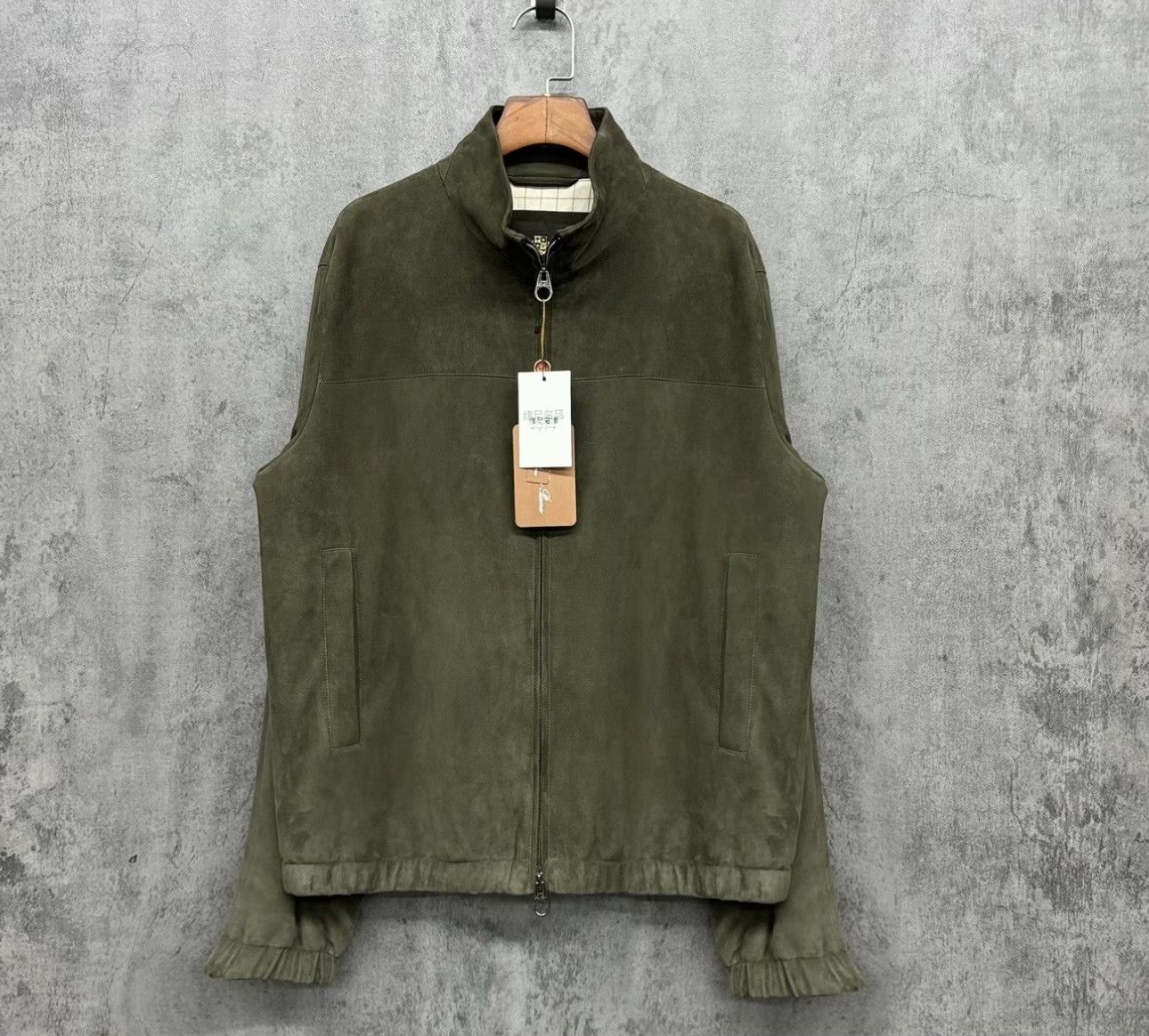 Loro Piana Loro Piana Green Suede Bomber Jacket 52 Size US L / EU 52-54 / 3 - 2 Thumbnail