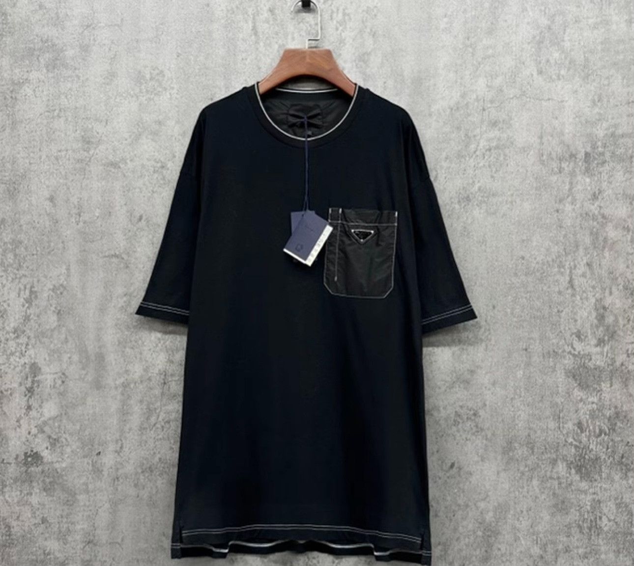 Prada Prada Nylon Pocket Triangle Logo T-Shirt Size L Size US L / EU 52-54 / 3 - 2 Thumbnail