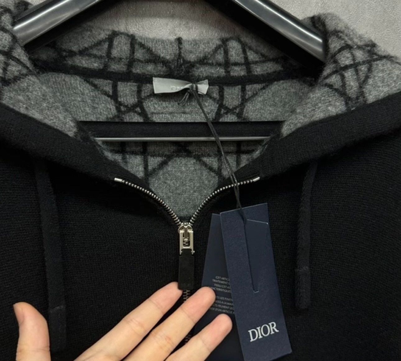 Dior Dior Cashmere Half-Zip Hoodie Size L Size US L / EU 52-54 / 3 - 3 Thumbnail