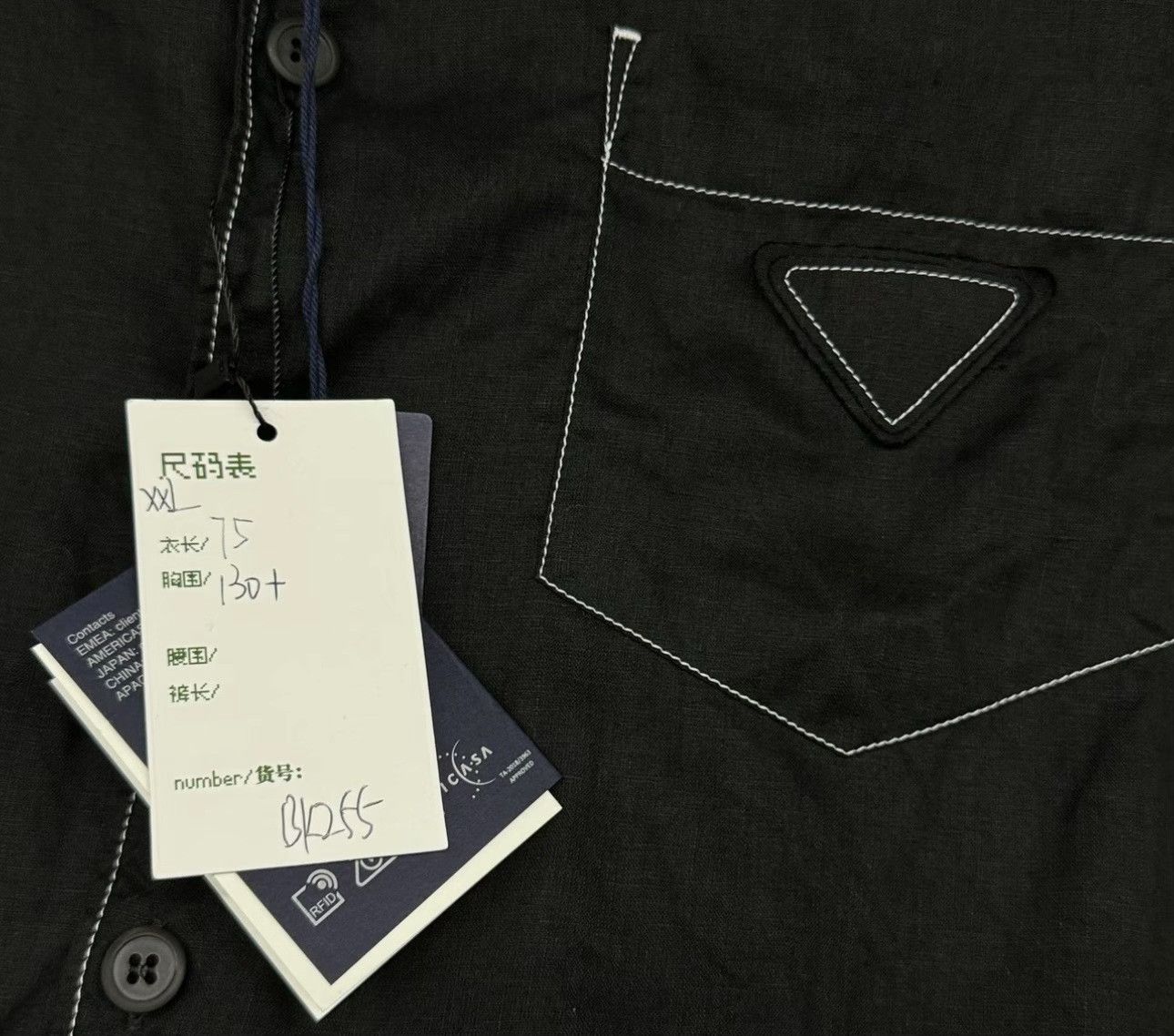 Prada Prada Triangle Logo Linen Shirt XXL Size US XXL / EU 58 / 5 - 6 Thumbnail