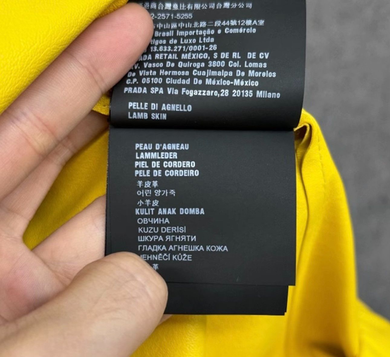 Prada Prada Triangle Logo Yellow Lambskin Jacket 46 Size US S / EU 44-46 / 1 - 5 Thumbnail