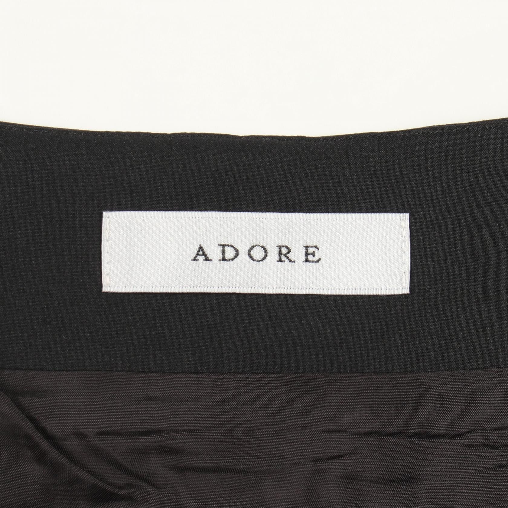 Other Other ADORE Light Stretch Back Tack Asymmetry Rayon Polyester Skirt Textile Skirts 531-2120209 DUTY FREE for USA Size ONE SIZE - 3 Thumbnail