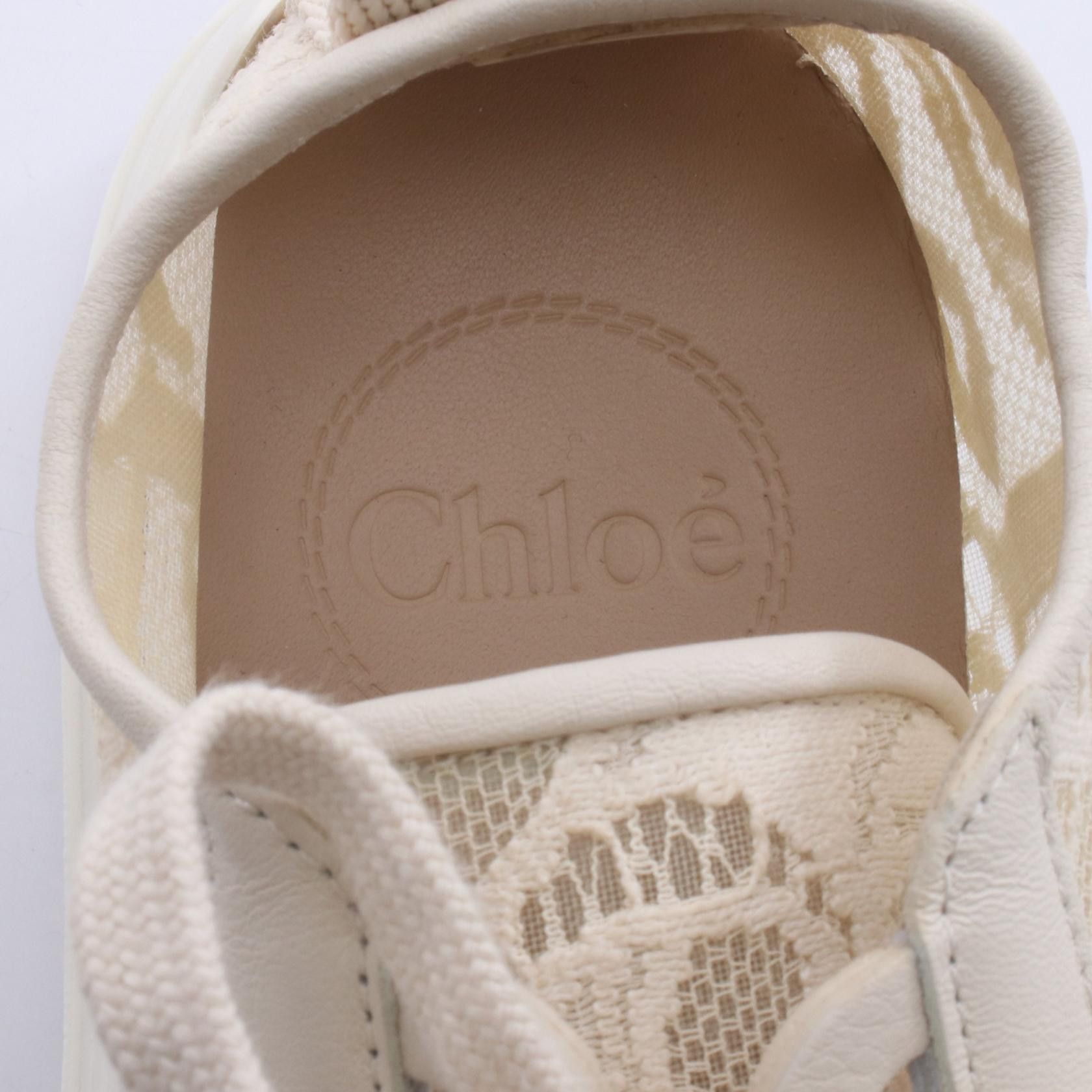 Chloe Chloe Chloe Lauren Leather Fabric Sneakers Leather Shoes DUTY FREE for USA Size ONE SIZE - 5 Thumbnail