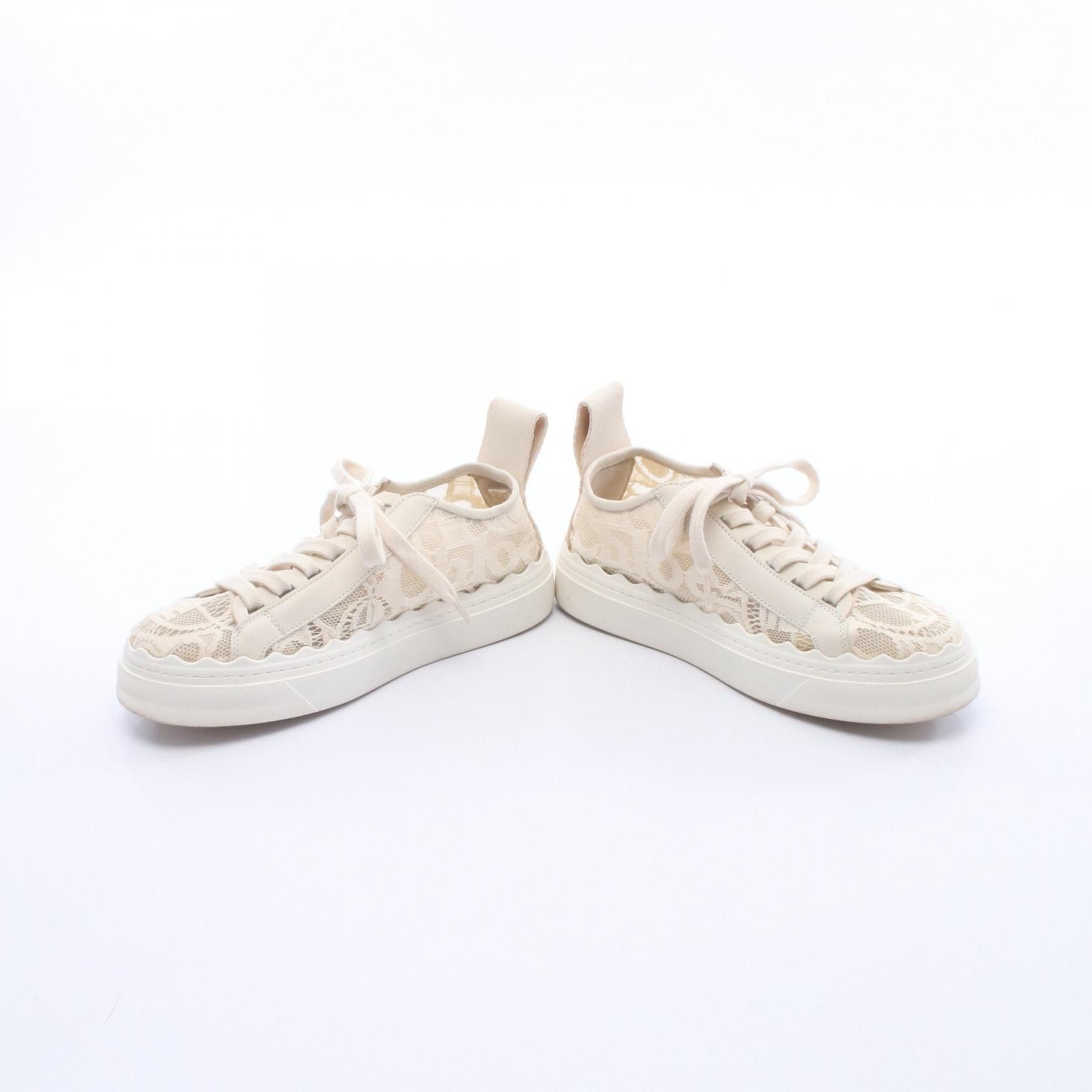Chloe Chloe Chloe Lauren Leather Fabric Sneakers Leather Shoes DUTY FREE for USA Size ONE SIZE - 3 Thumbnail