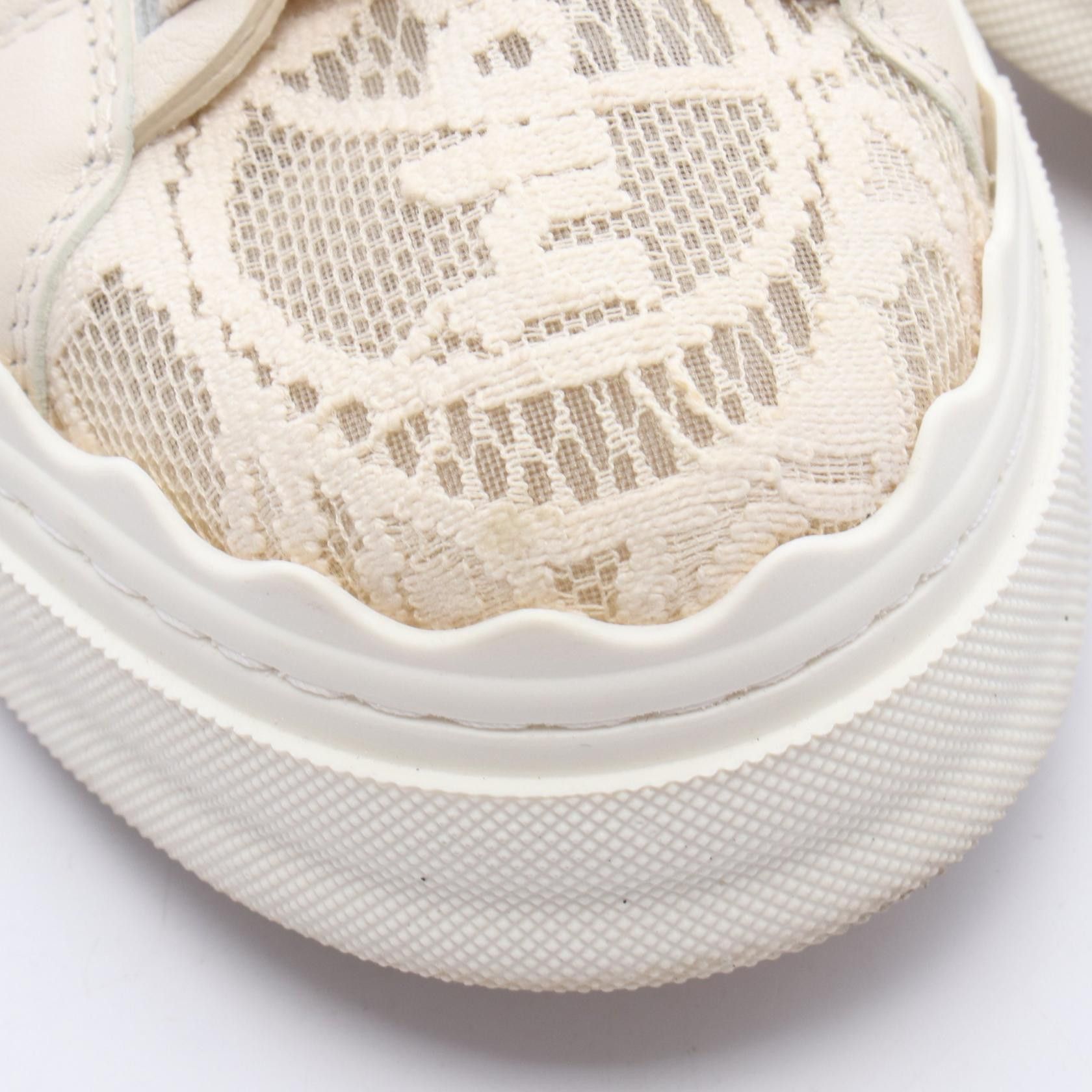 Chloe Chloe Chloe Lauren Leather Fabric Sneakers Leather Shoes DUTY FREE for USA Size ONE SIZE - 8 Thumbnail