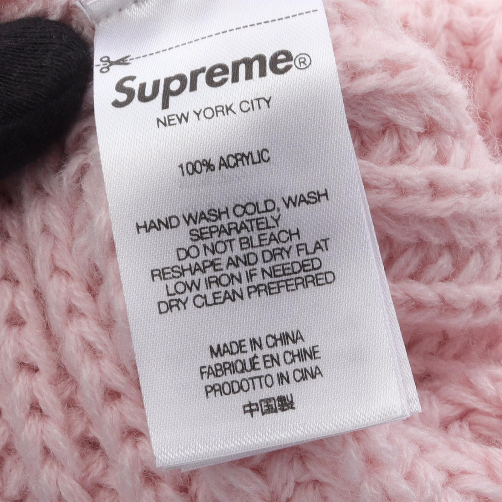 Supreme Supreme Supreme Classic Logo Chunky Ribbed Beanie Knit Cap Plastic / Synthetic Hats DUTY FREE for USA Size ONE SIZE - 4 Thumbnail