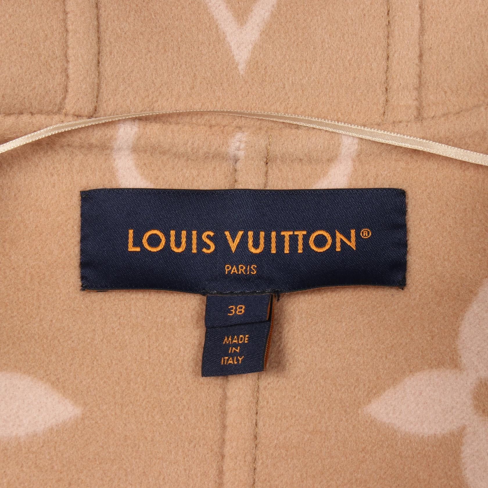 Louis Vuitton Louis Vuitton Louis Vuitton Giant Monogram Wool Coat Textile Outerwear DUTY FREE for USA Size ONE SIZE - 3 Thumbnail