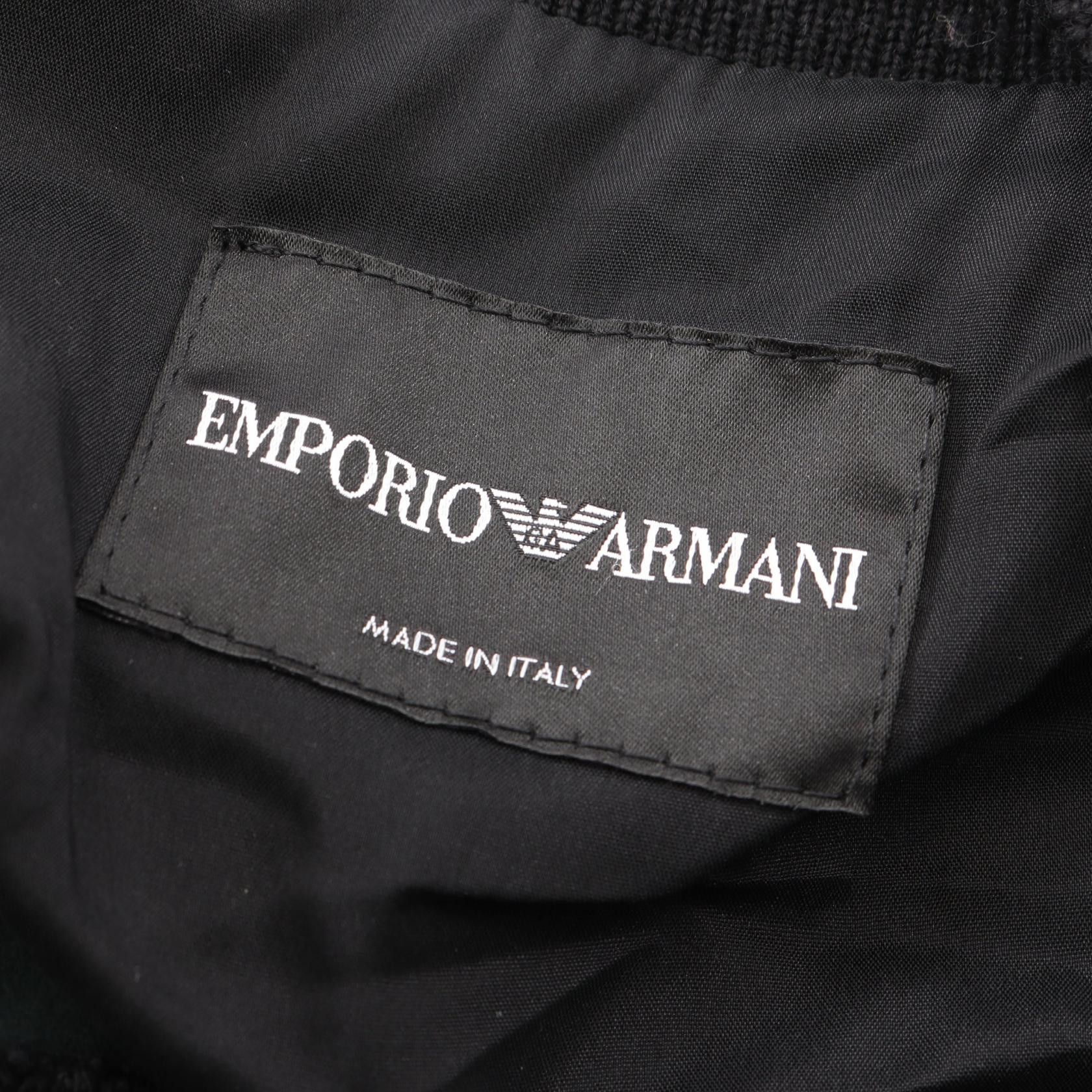 Emporio Armani Emporio Armani Emporio Armani Leather Knit Blouson Leather Outerwear DUTY FREE for USA Size ONE SIZE - 3 Thumbnail