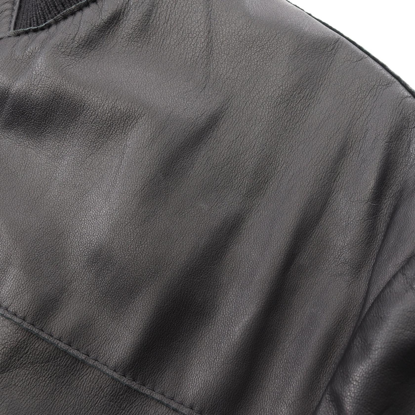 Emporio Armani Emporio Armani Emporio Armani Leather Knit Blouson Leather Outerwear DUTY FREE for USA Size ONE SIZE - 10 Thumbnail