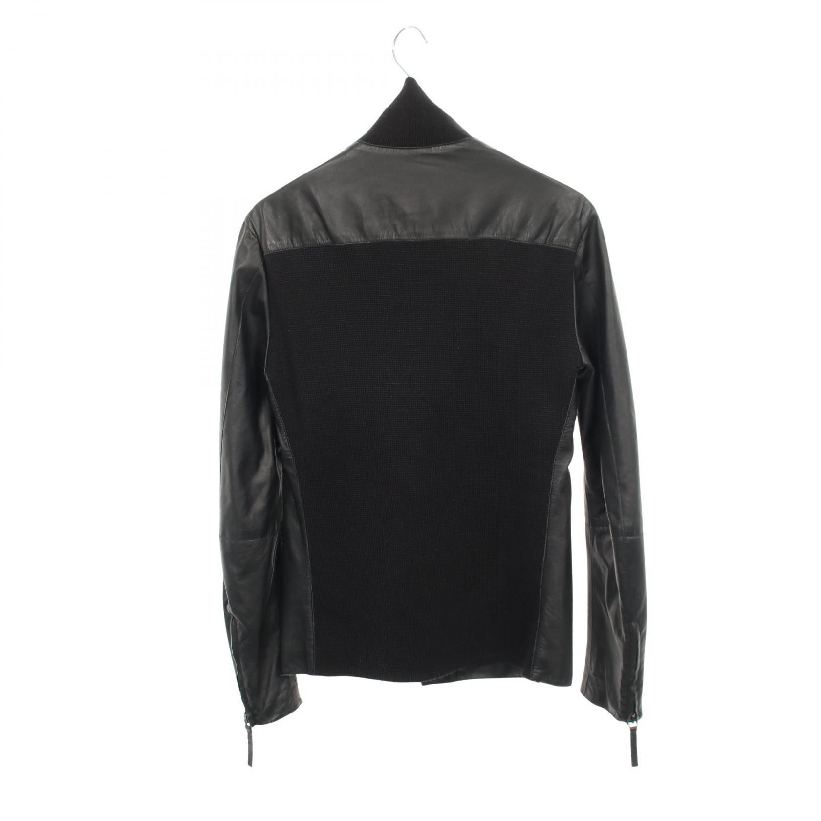 Emporio Armani Emporio Armani Emporio Armani Leather Knit Blouson Leather Outerwear DUTY FREE for USA Size ONE SIZE - 2 Thumbnail