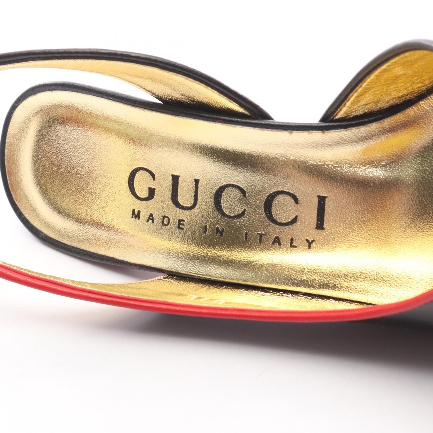 Gucci Gucci Gucci Slingback Leather Pumps Leather Shoes 740058 DUTY FREE for USA Size ONE SIZE - 5 Thumbnail