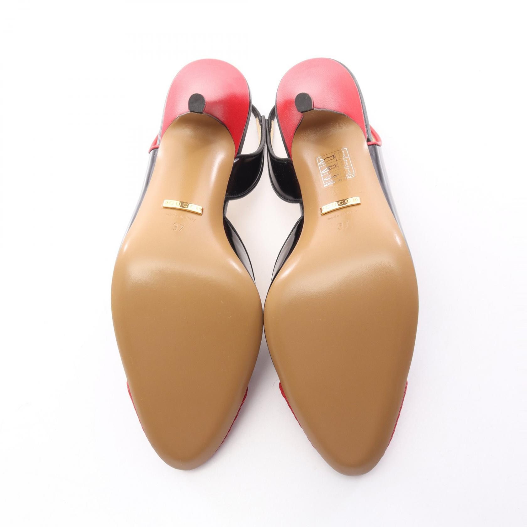Gucci Gucci Gucci Slingback Leather Pumps Leather Shoes 740058 DUTY FREE for USA Size ONE SIZE - 4 Thumbnail