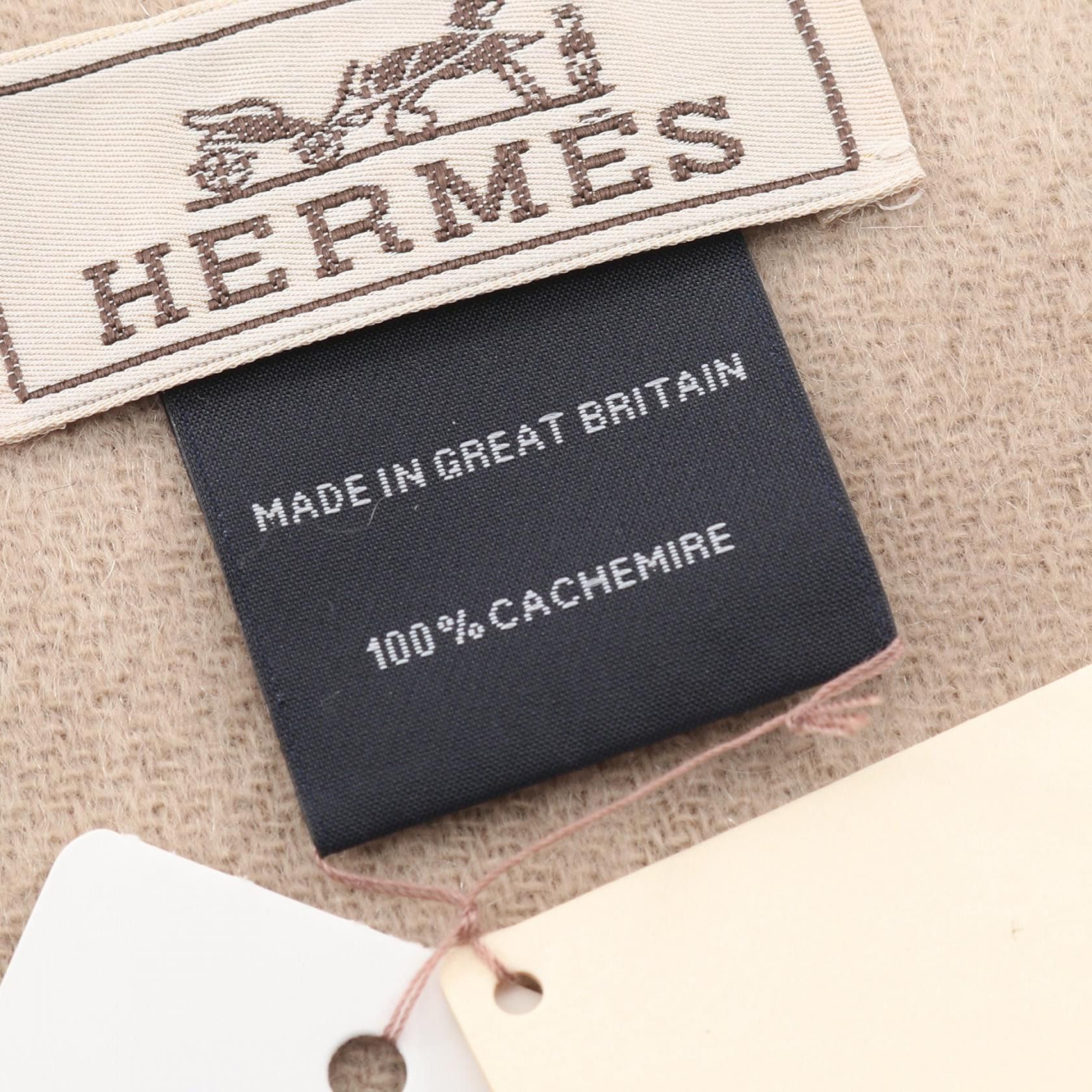 Hermes Hermes Hermes Recto Verso Cashmere Scarf Textile Scarf DUTY FREE for USA Size ONE SIZE - 4 Thumbnail
