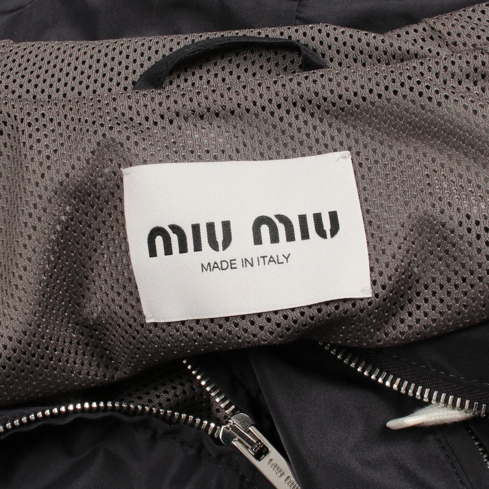 Miu Miu Miu Miu Miu Miu Technical Silk Zip Jacket Textile Outerwear DUTY FREE for USA Size ONE SIZE - 3 Thumbnail