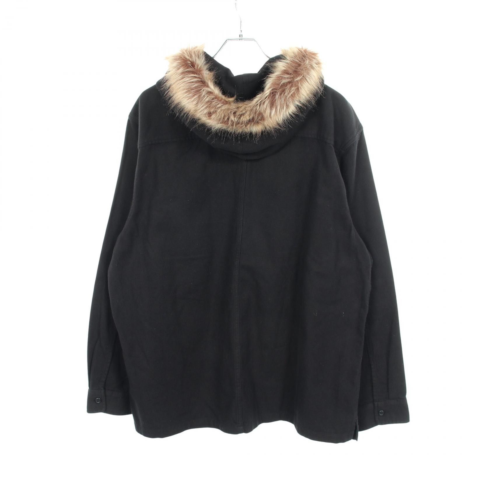 Supreme Supreme Supreme Fur Trim Flannel Hooded Shirt Cotton Apparel Textile Tops DUTY FREE for USA Size ONE SIZE - 2 Thumbnail