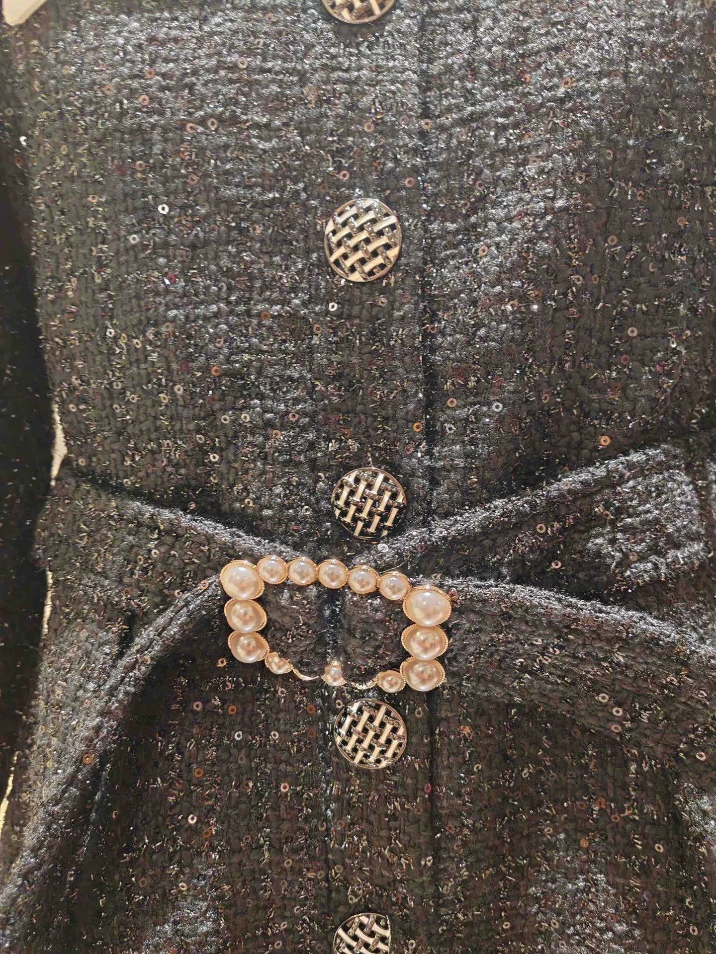 Other Black Shiny Tweed Women's Jumpsuit Size 28" / US 6 / IT 42 - 3 Thumbnail