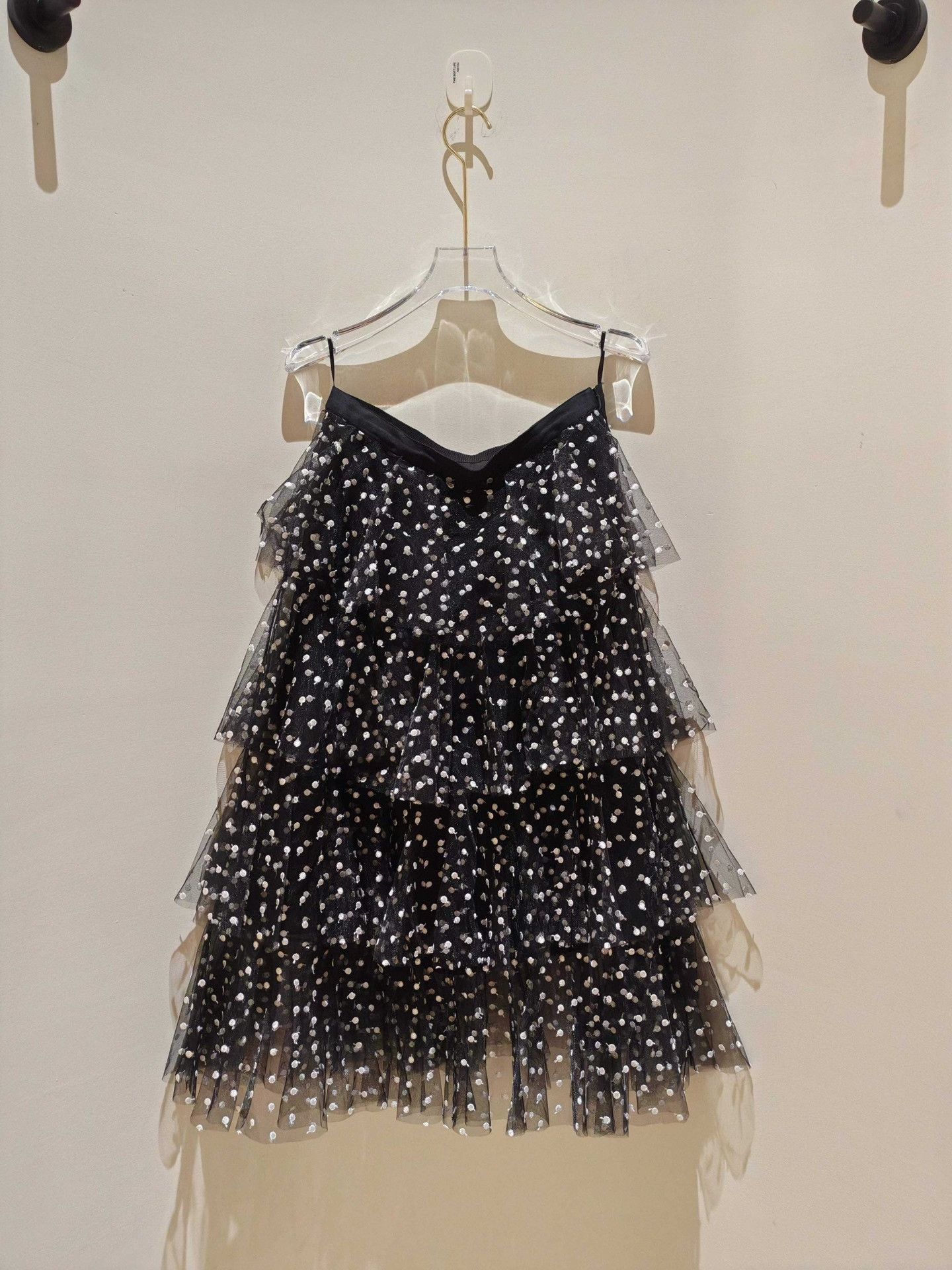 Philosophy di Lorenzo Serafini Philosophy Polka Dot Tulle Tiered Skirt Size 28" / US 6 / IT 42 - 2 Thumbnail