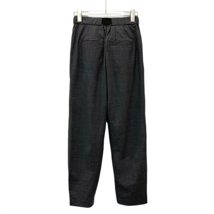 Brunello Cucinelli Brunello Cucinelli Gray Wool Belted Trousers Size 28" / US 6 / IT 42 - 2 Thumbnail
