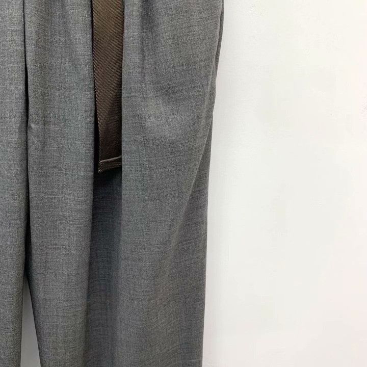 Brunello Cucinelli Brunello Cucinelli Gray Wool Belted Trousers Size 28" / US 6 / IT 42 - 4 Thumbnail