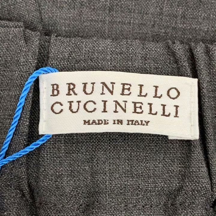 Brunello Cucinelli Brunello Cucinelli Gray Wool Belted Trousers Size 28" / US 6 / IT 42 - 6 Thumbnail
