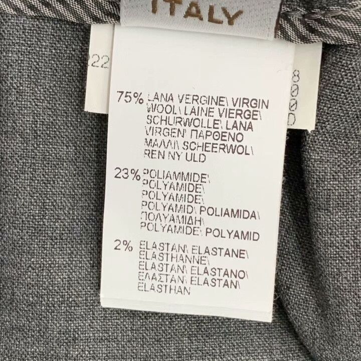 Brunello Cucinelli Brunello Cucinelli Gray Wool Belted Trousers Size 28" / US 6 / IT 42 - 8 Thumbnail