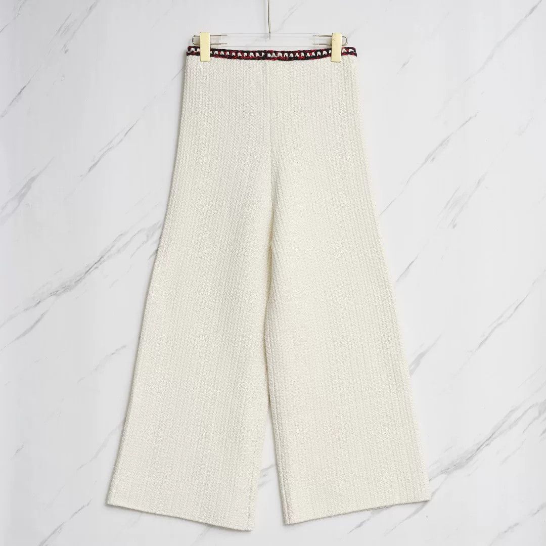 Self-Portrait Self-Portrait Women's Tweed Wide-Leg Pants Size 28" / US 6 / IT 42 - 4 Thumbnail