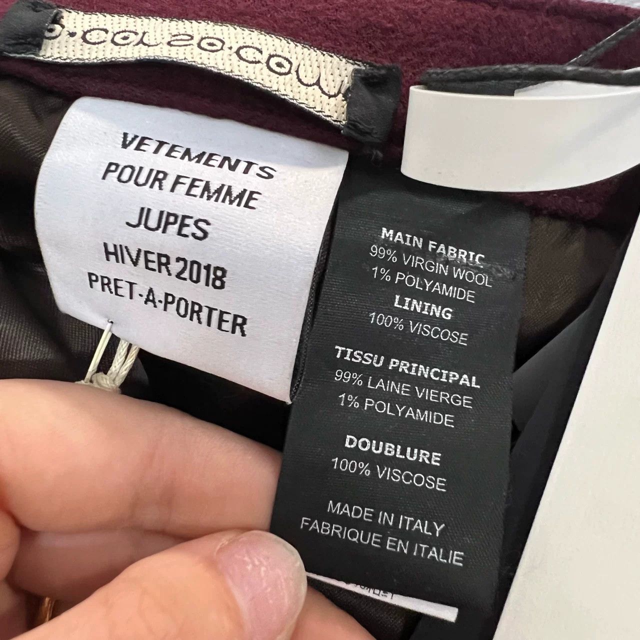 Vetements Vetements x Staff Only Burgundy Wool Skirt Size 28" / US 6 / IT 42 - 5 Thumbnail