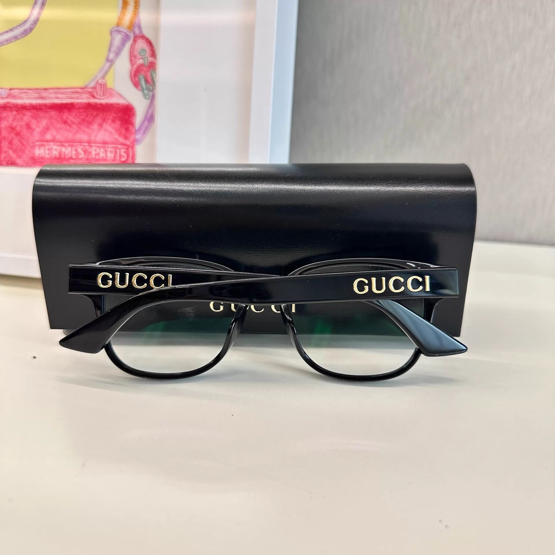 Gucci Black Square Frame Optical Glasses Size ONE SIZE - 5 Thumbnail