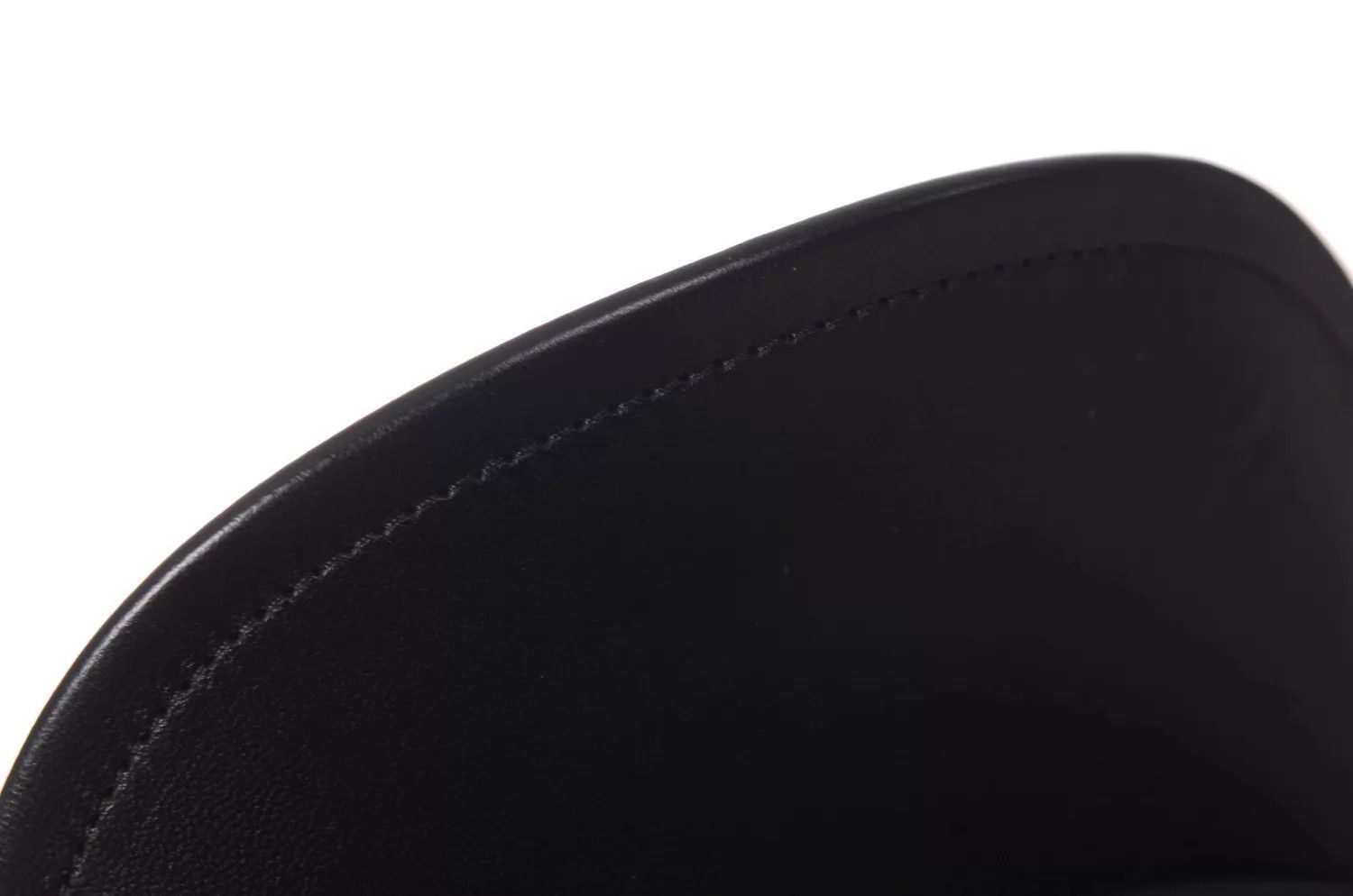 Prada Black Leather Newsboy Cap Size ONE SIZE - 8 Thumbnail