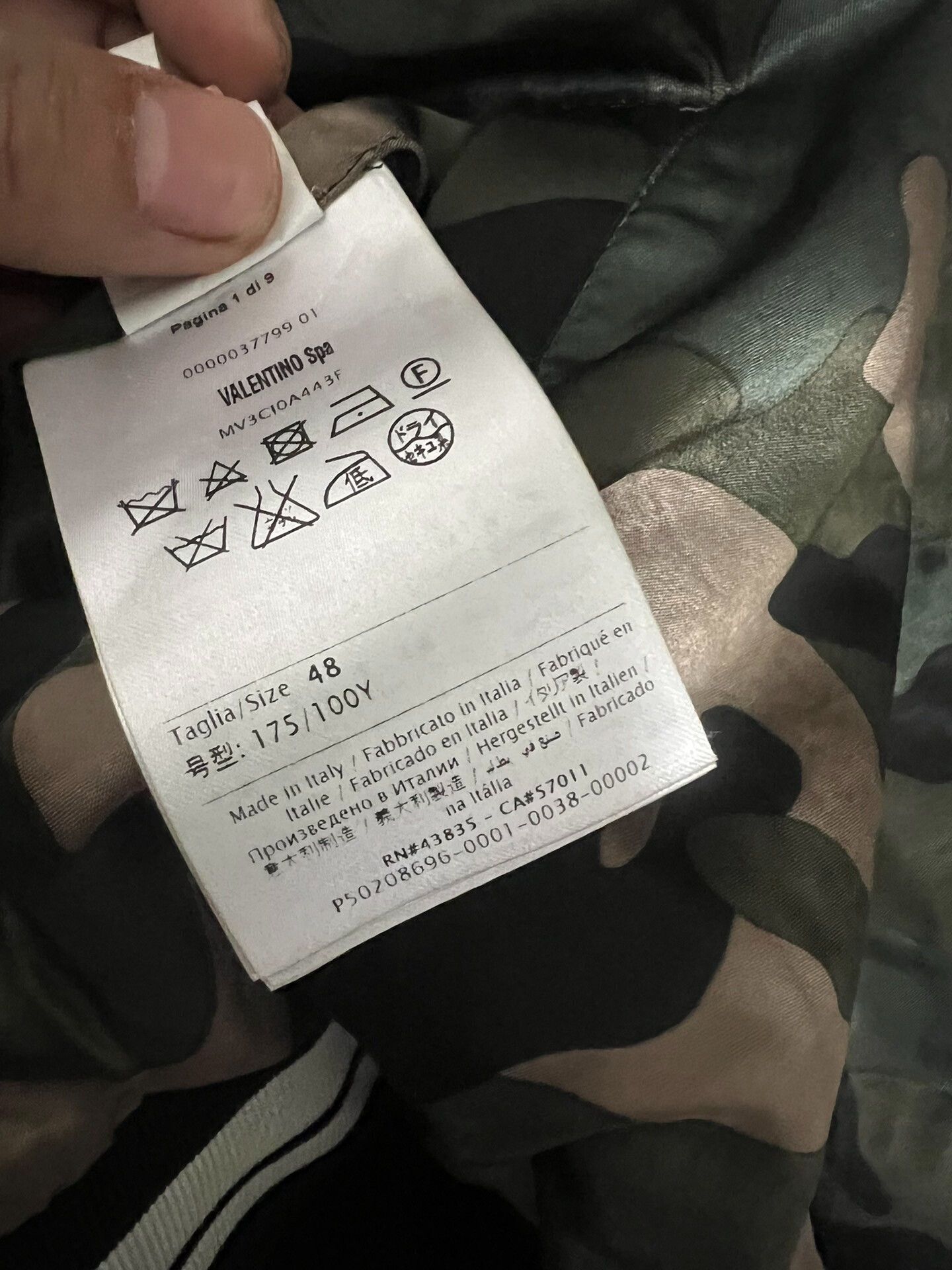 Valentino Valentino Camouflage Bomber Casual Jacket Size US M / EU 48-50 / 2 - 8 Thumbnail