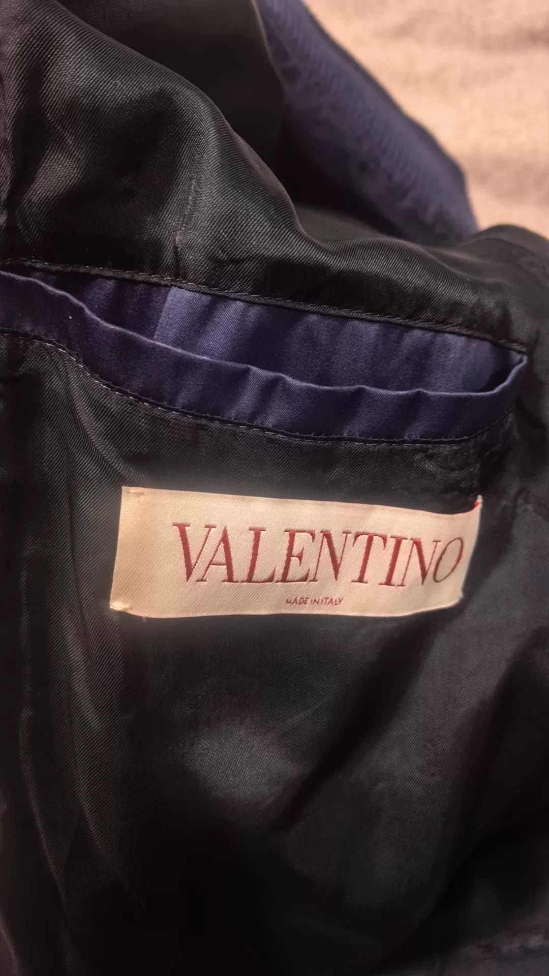 Valentino Valentino Men's Navy Pilot Jacket Size US M / EU 48-50 / 2 - 4 Thumbnail