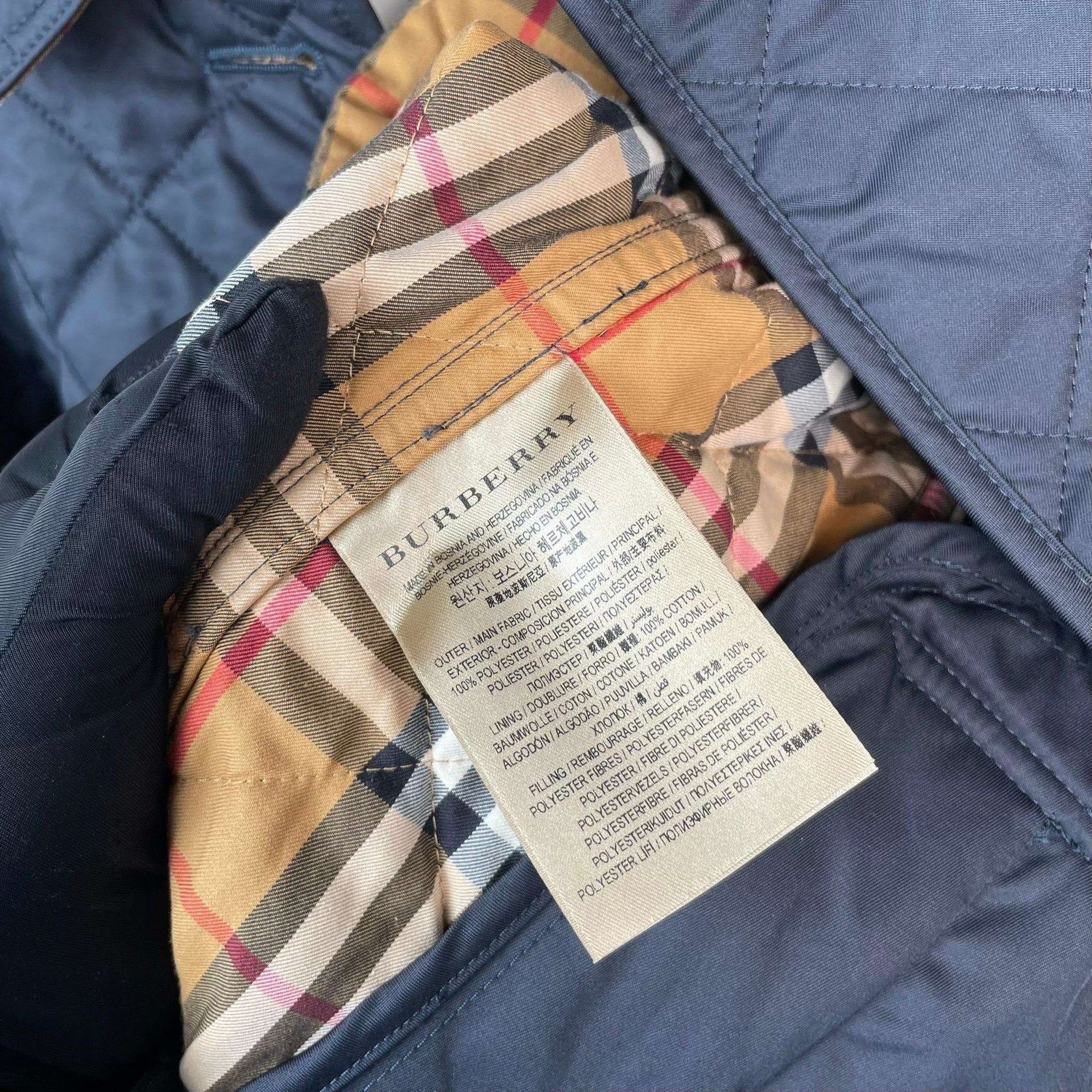 Burberry Burberry Blue-Black Diamond-Quilted Jacket Size US M / EU 48-50 / 2 - 4 Thumbnail