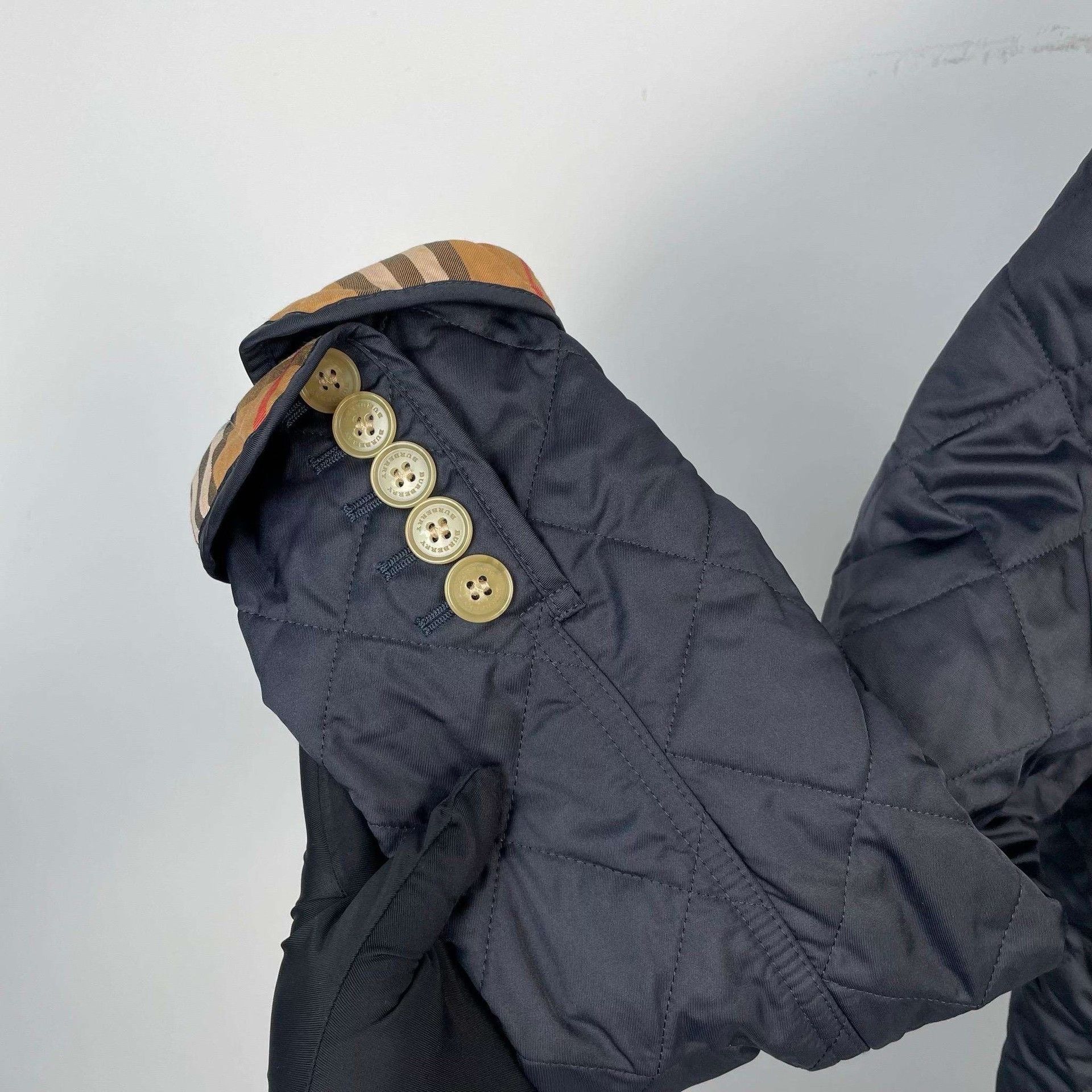 Burberry Burberry Blue-Black Diamond-Quilted Jacket Size US M / EU 48-50 / 2 - 5 Thumbnail