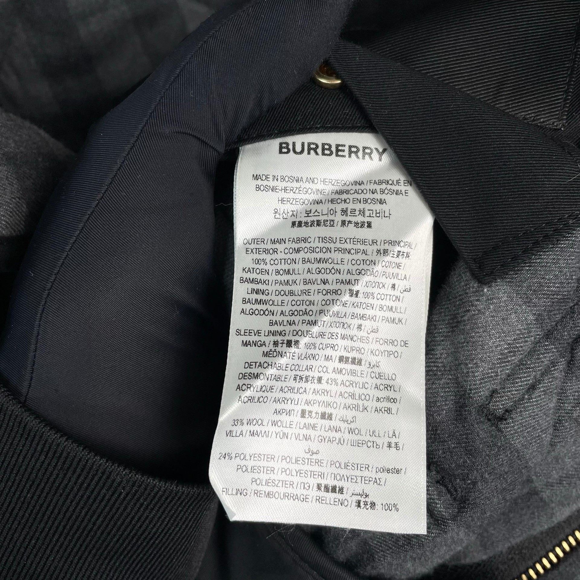 Burberry Burberry Black Diamond-Quilted Fur Collar Coat Size US M / EU 48-50 / 2 - 6 Thumbnail
