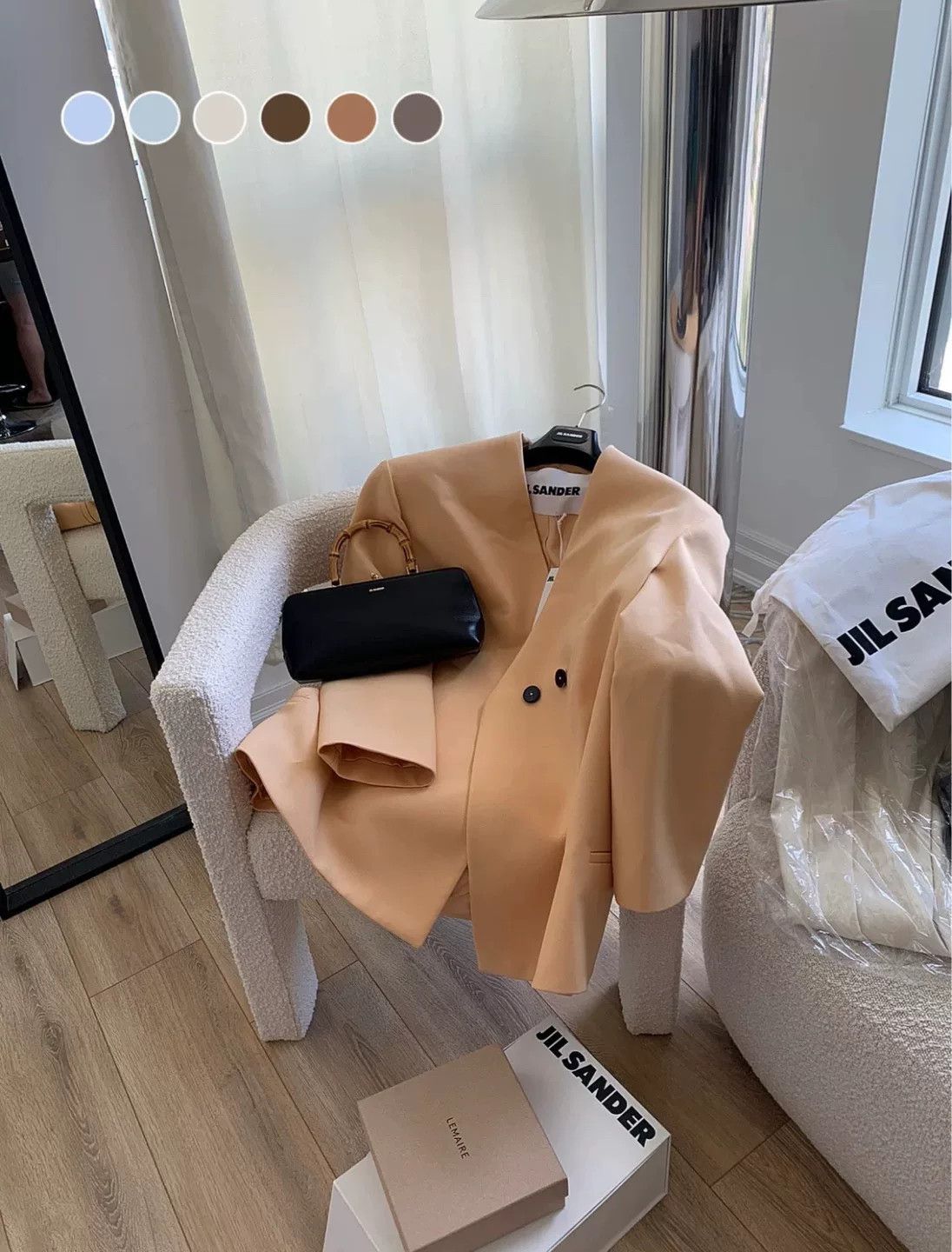 Jil Sander Jil Sander Classic Apricot Double-Breasted Coat Size M / US 6-8 / IT 42-44 - 7 Thumbnail