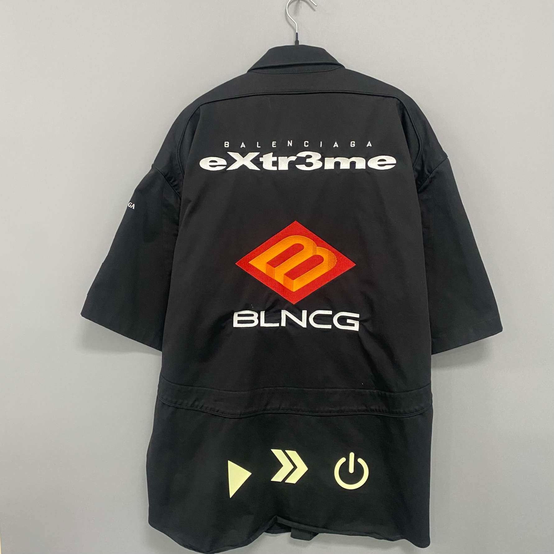 Balenciaga Balenciaga Racing Logo Three-Quarter Sleeve Shirt Size US M / EU 48-50 / 2 - 3 Thumbnail