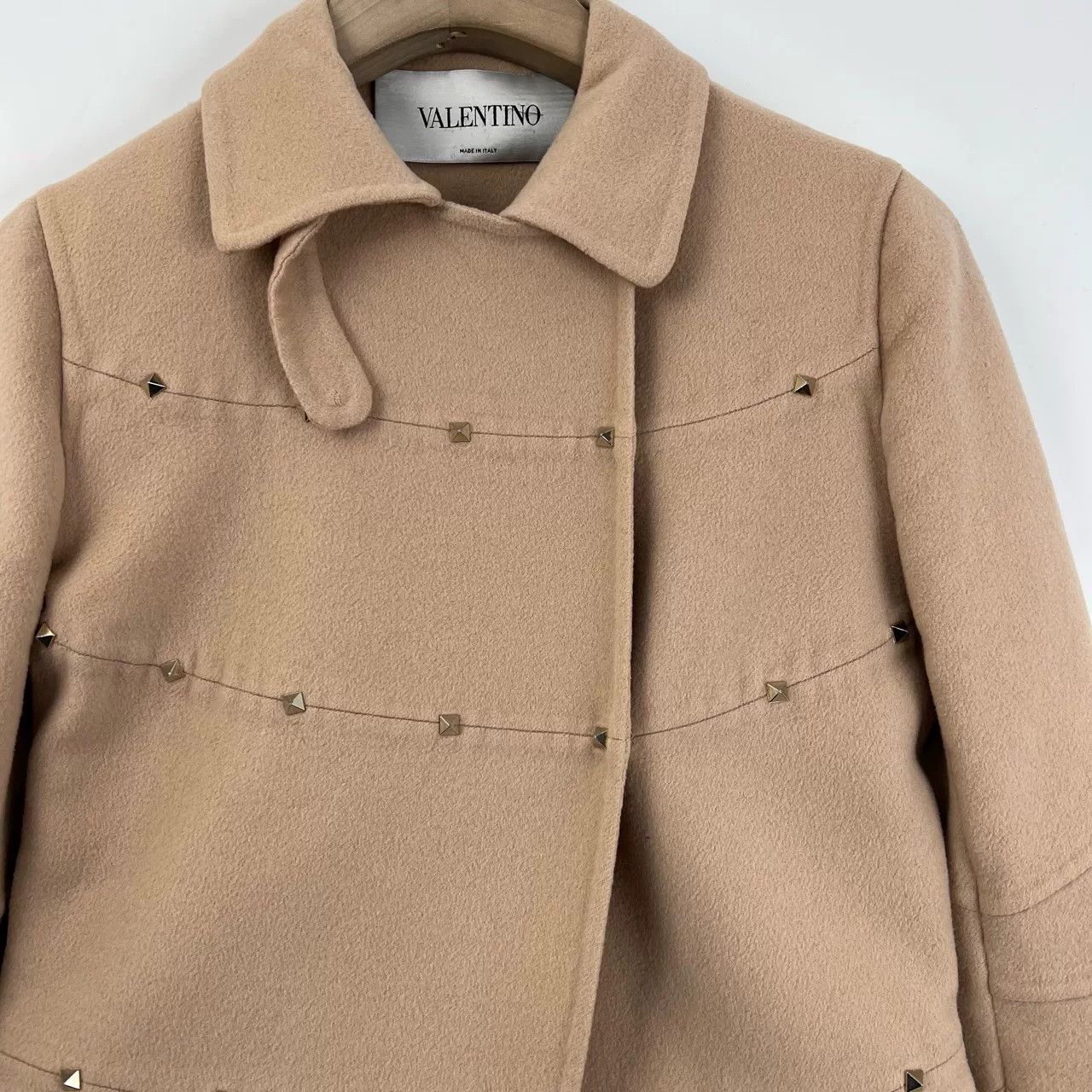 Valentino Valentino Long Beige Wool Coat Size M / US 6-8 / IT 42-44 - 3 Thumbnail