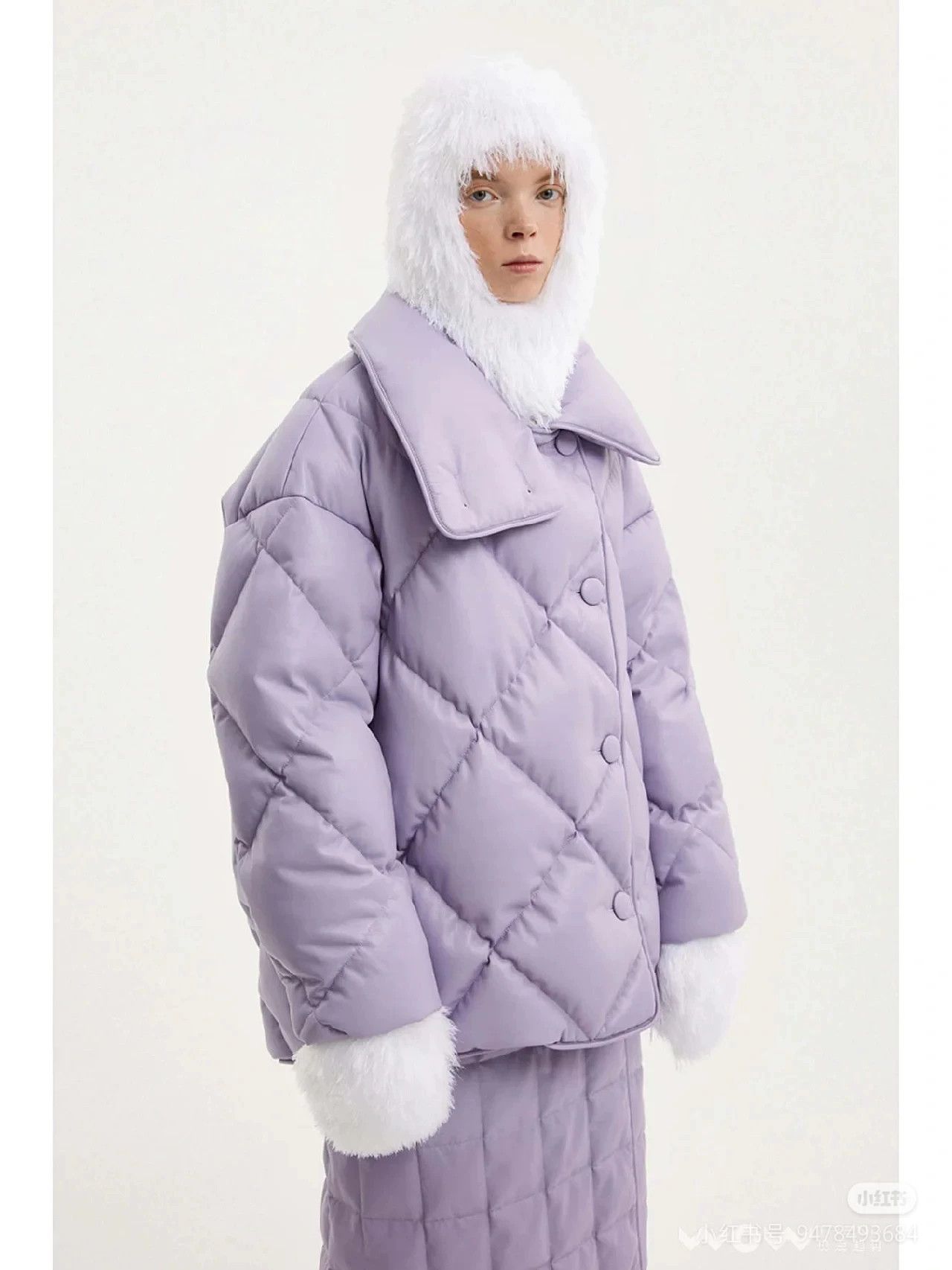 IENKI IENKI IENKI IENKI Women's Lapel Plaid Down Jacket Size M / US 6-8 / IT 42-44 - 8 Thumbnail