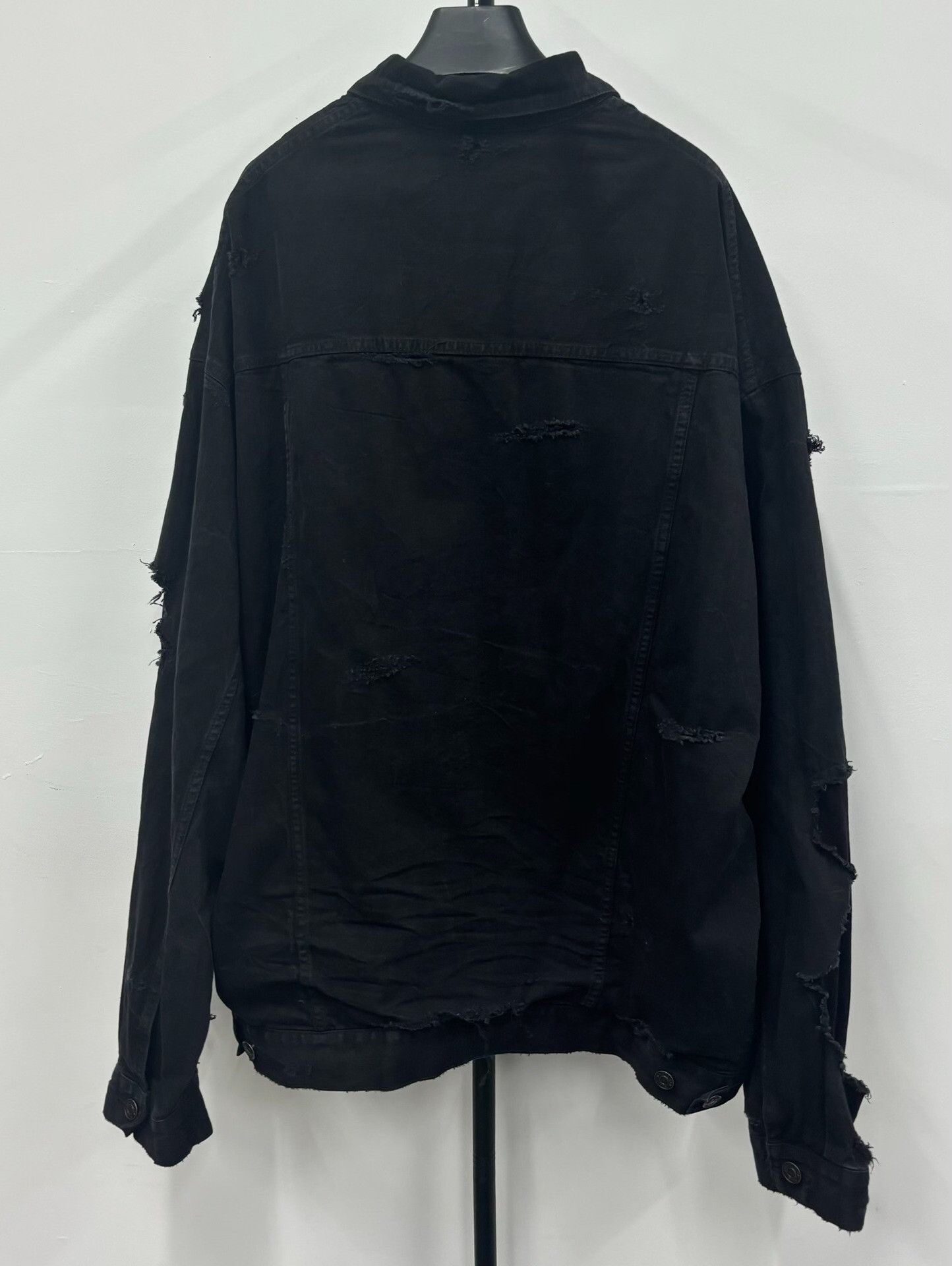 Balenciaga Balenciaga Black Lapel Single-Button Loose Jacket Size US M / EU 48-50 / 2 - 2 Thumbnail