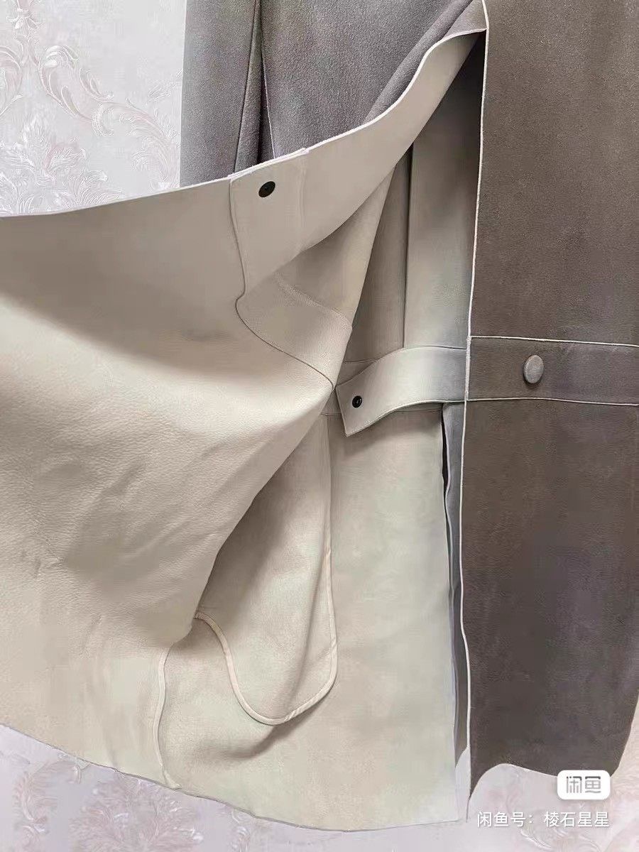 Chloe Chloe Gray Runway Leather Coat Size M / US 6-8 / IT 42-44 - 8 Thumbnail