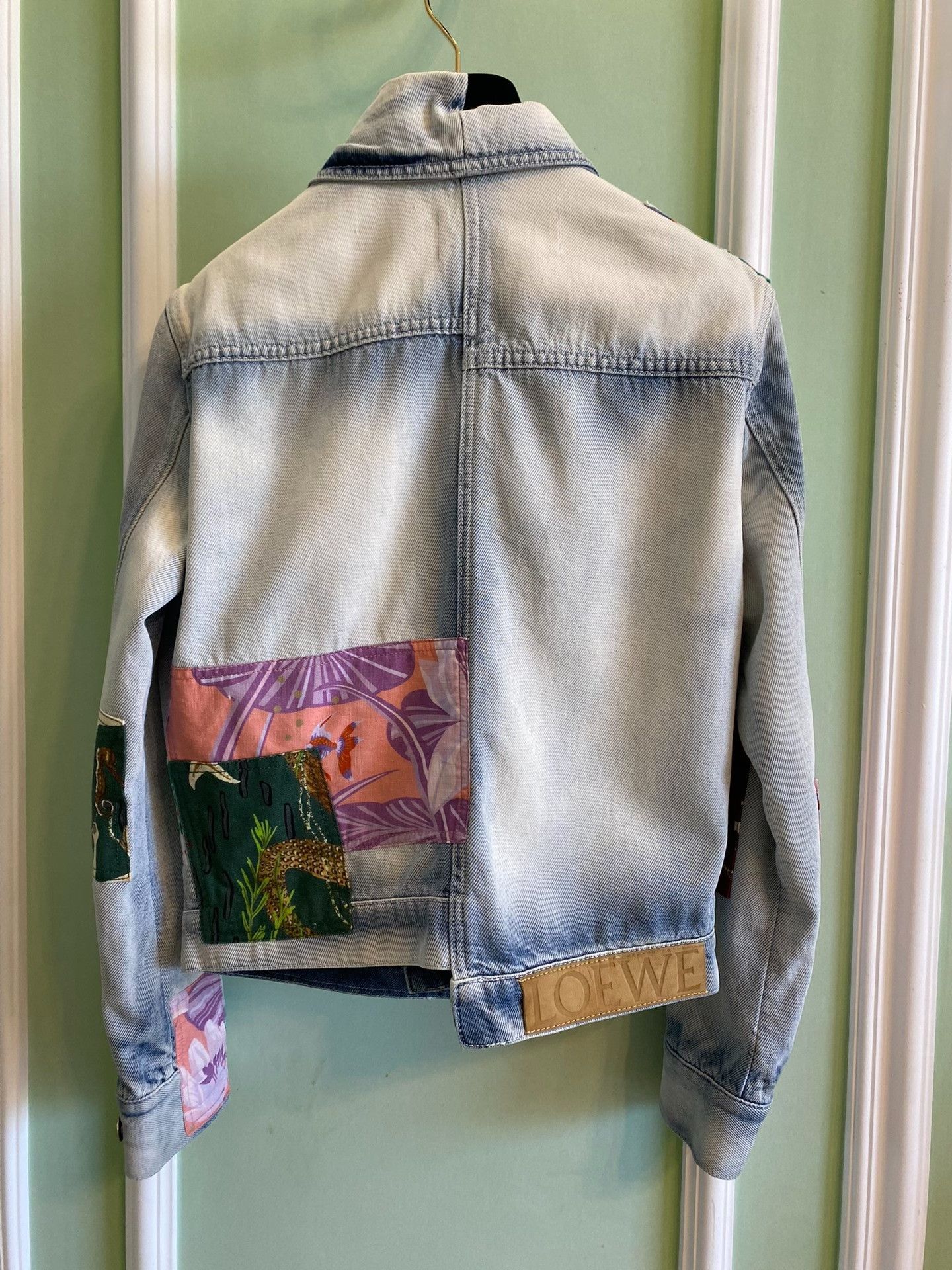 Loewe Loewe Graffiti Floral Cropped Denim Jacket Size M / US 6-8 / IT 42-44 - 2 Thumbnail